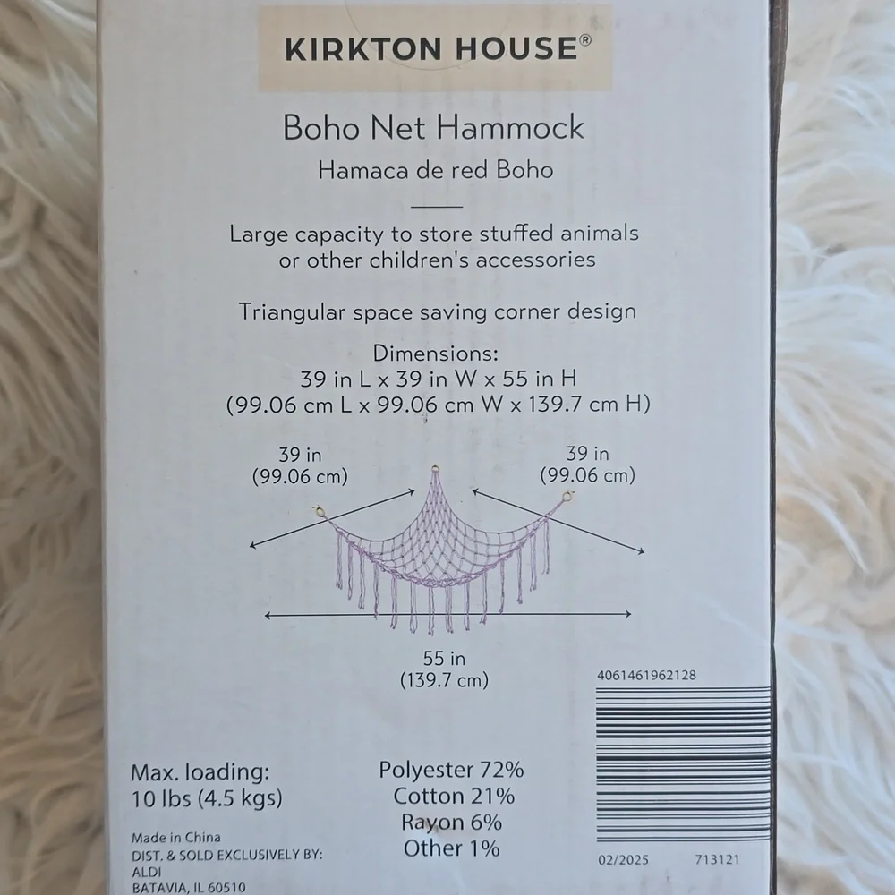 Boho Net Hammock- Lavender